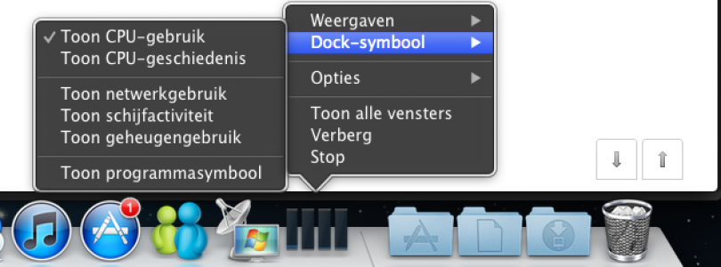 Systeem, Processor, Geheugen en Schijfactiveiten live volgen in je Mac OS X Dock