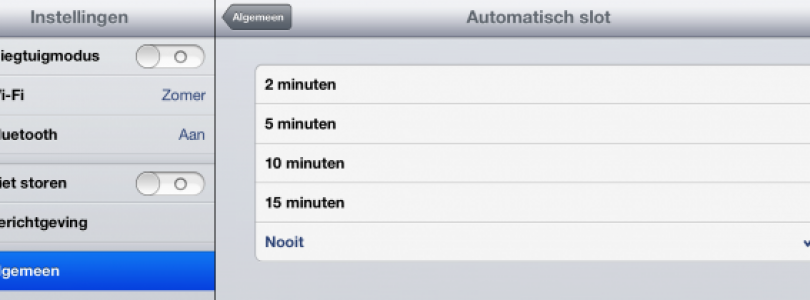 Automatische slot van je iPhone, iPod Touch of iPad uitschakelen