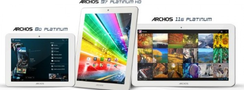 Archos onthult Platinum tablet lijn met hoge-resolutie schermen en quad-core CPU’s