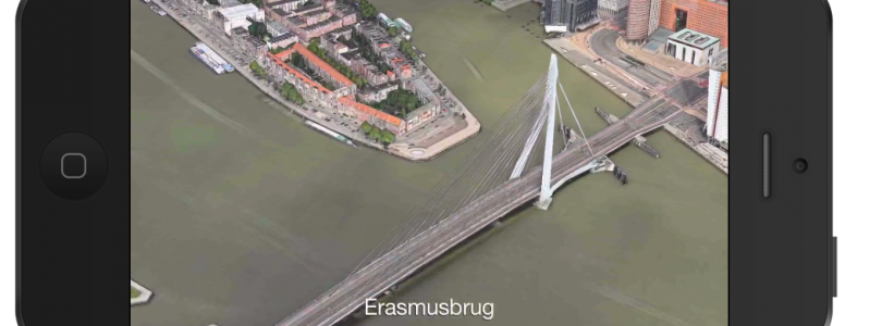 Rotterdam nu met Apple Maps in 3D zichtbaar