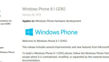 Windows Phone 8.1 GDR2 gespot in officiële documentatie