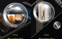 Persafbeeldingen tonen HTC One M9+ met fysieke thuisknop