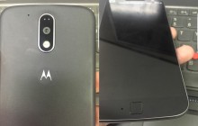 Persafbeelding toont voor- en achterkant van Moto G (2016) of Moto G4 Plus