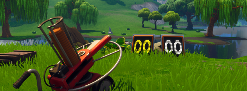 Fortnite challenge: behaal een score van drie bij drie kleiduifschietmachines (Clay Pigeon)