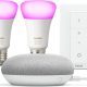 Bol.com Dagdeal: Philips Hue Starterkit met Google Home Mini voor €149