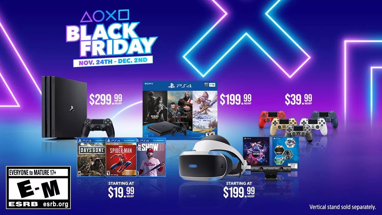 Black Friday 2019: PlayStation 4 Pro, PS4, PSVR, 4 en games