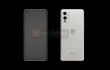 Render toont voor- en achterkant van OnePlus 9